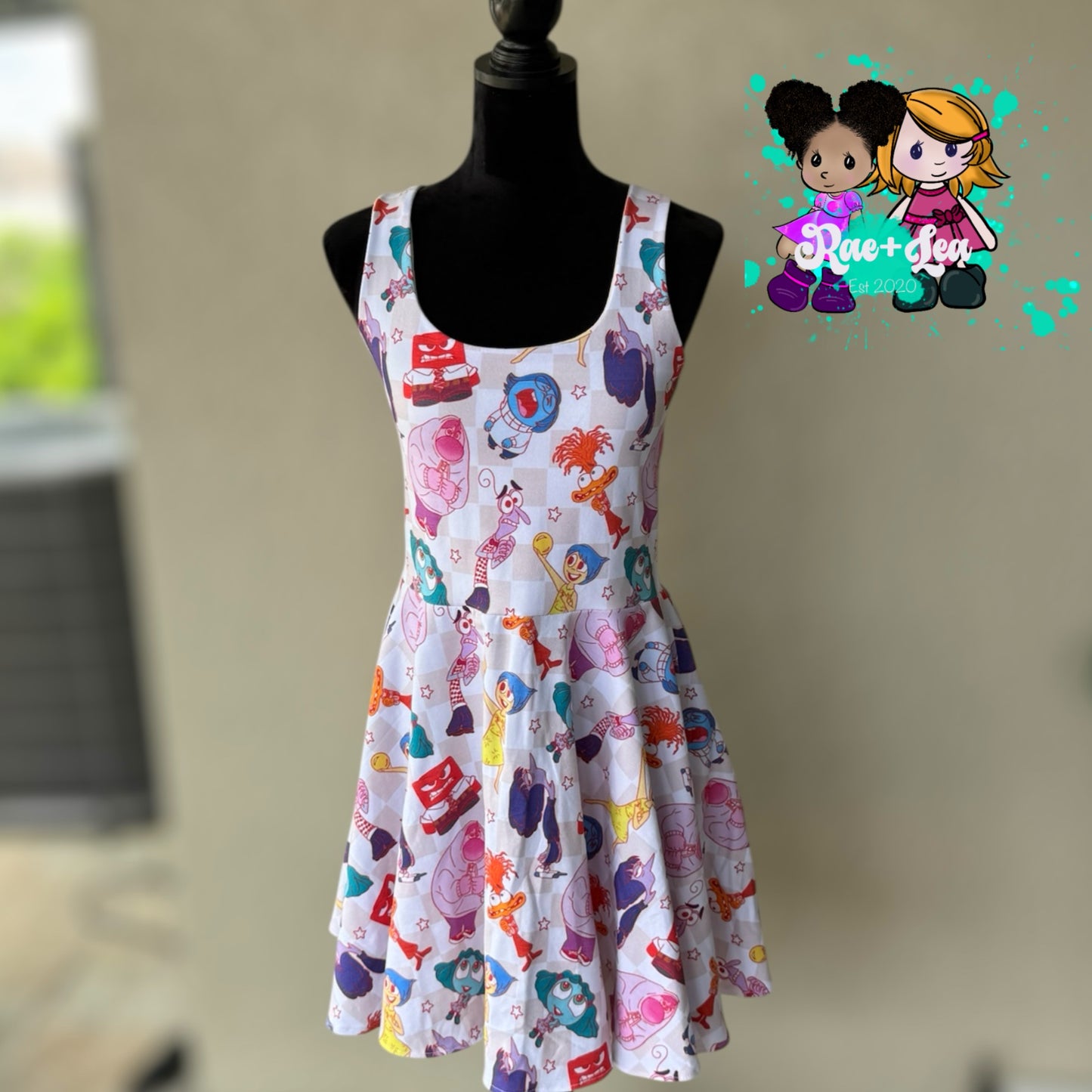 Inside Out Checkered Skater Dress