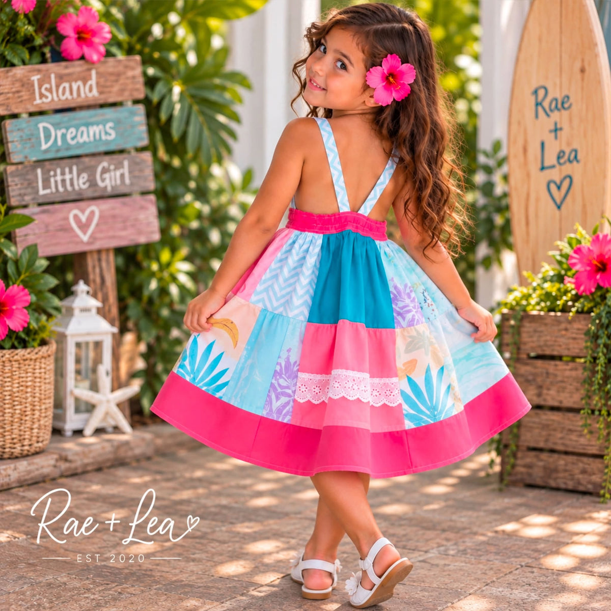 Moana Patchwork Hummingbird Dress