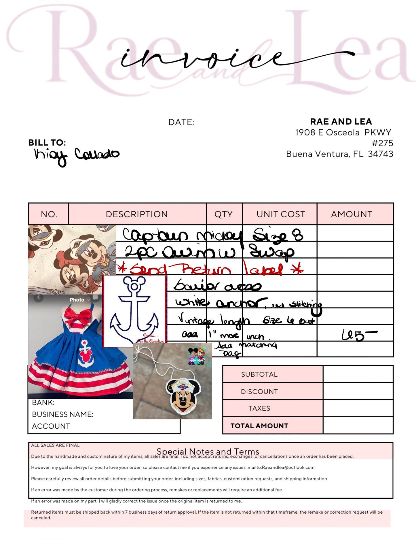 Custom Order for Kirsy