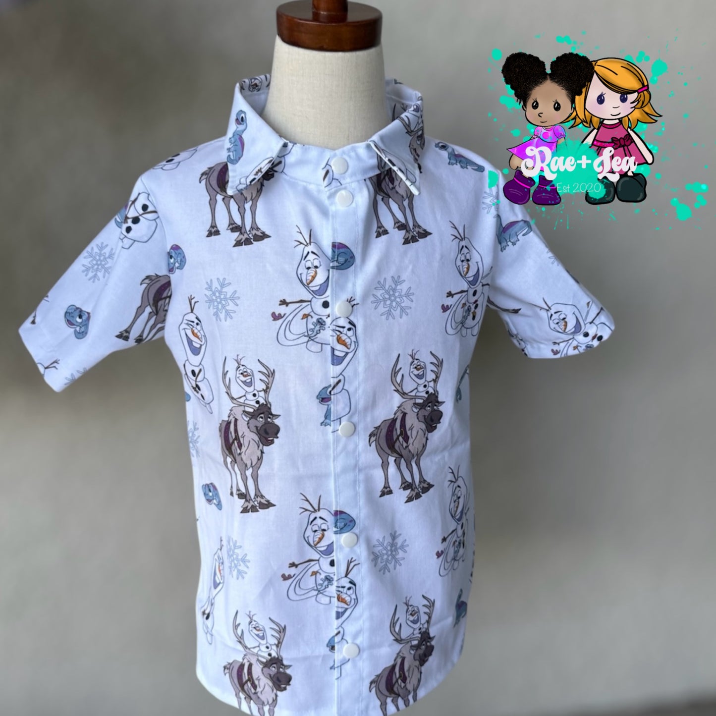 Steamboat Willie Grey Button Shirt