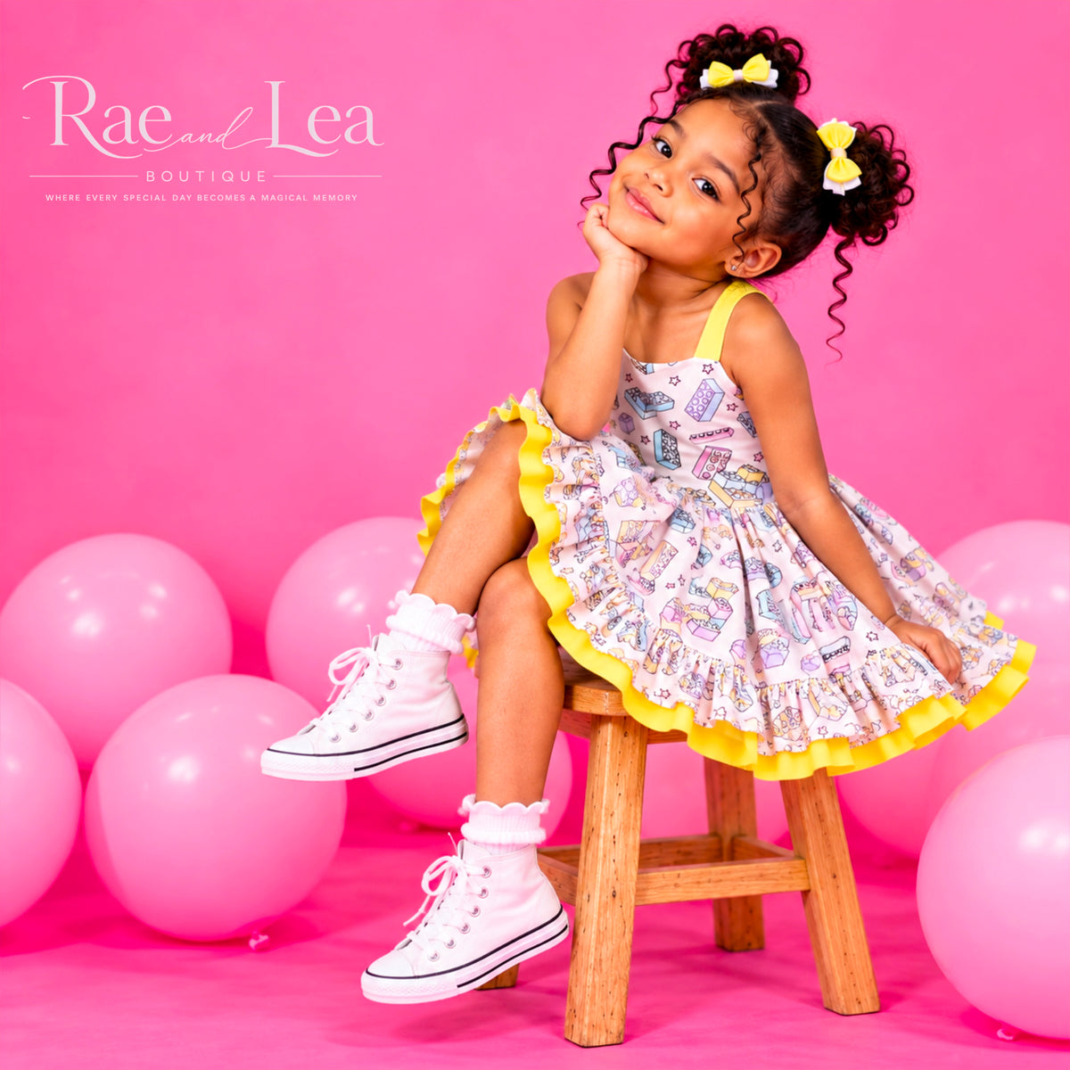 Pastel Blocks Poppy Dress