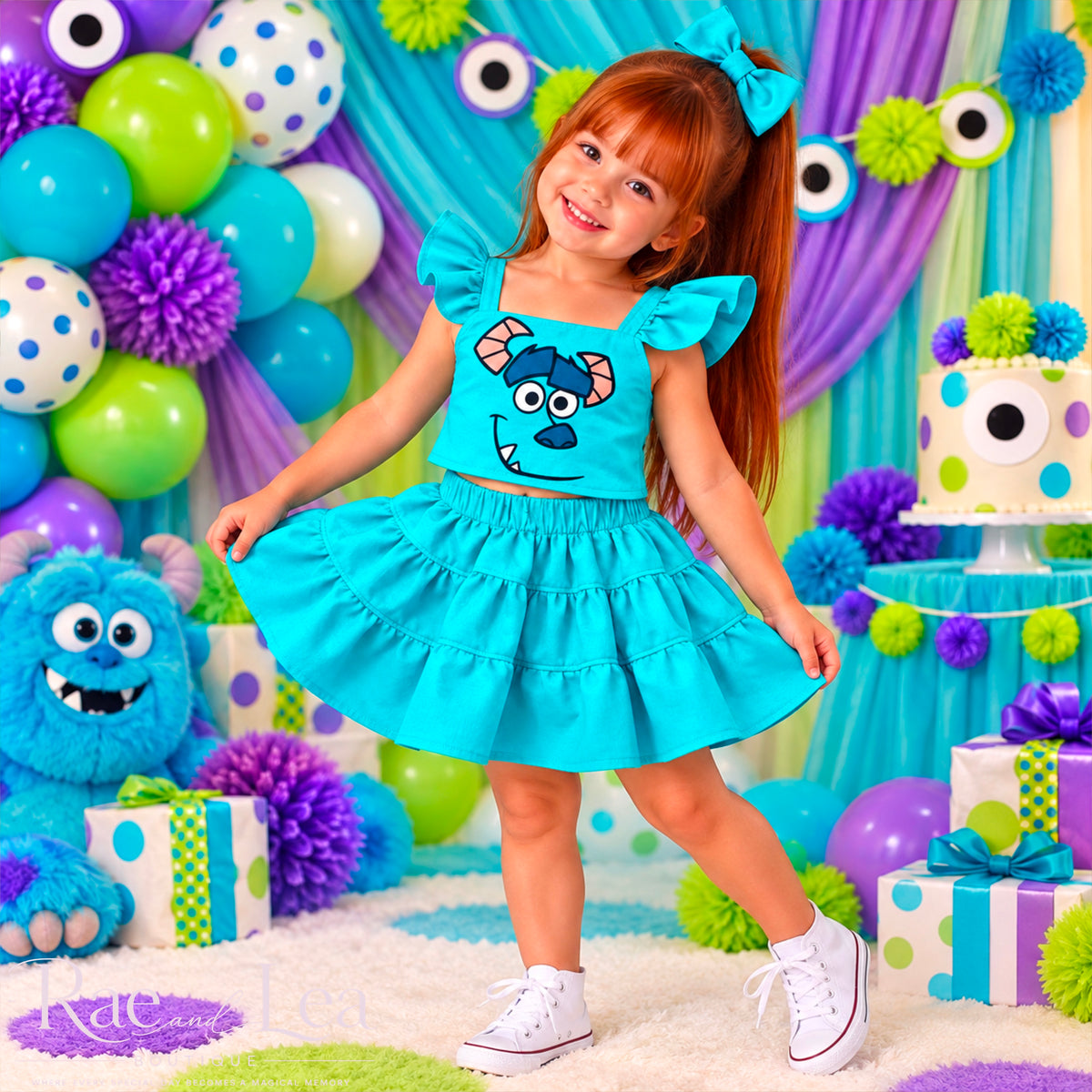 Sulley Poppy Top and Skirt