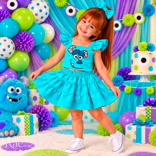 Sulley Poppy Top and Skirt