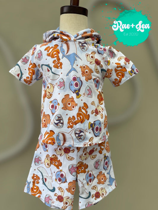 Cutie Nemo and Friends Hooded Short Set