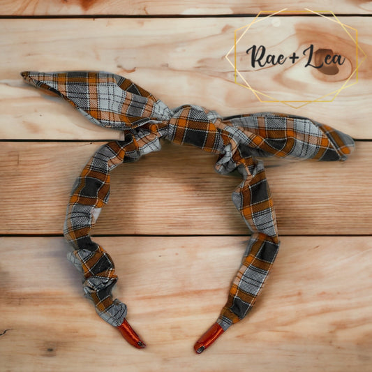 Fall Plaid BowKnot Headband