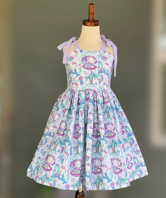 Mermaid Kitty Poppy Dress