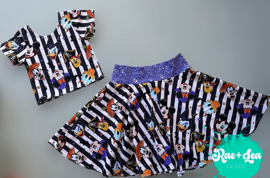 Fab 5 Striped Halloween Skater Set