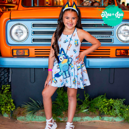 Blue Dog Dakota Dress