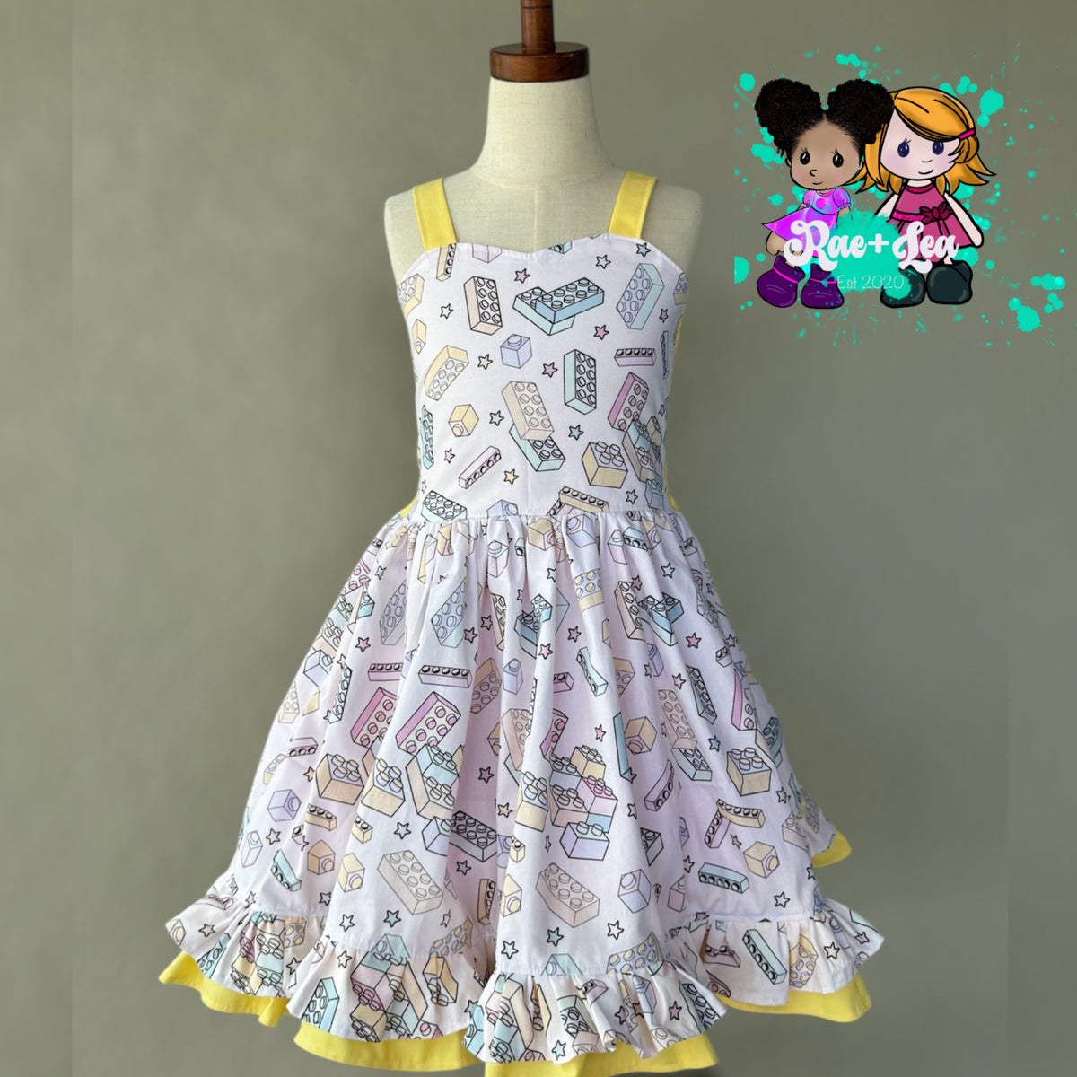 Pastel Blocks Poppy Dress