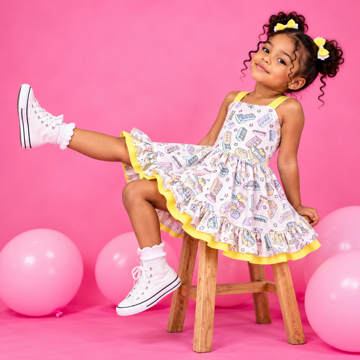 Pastel Blocks Poppy Dress