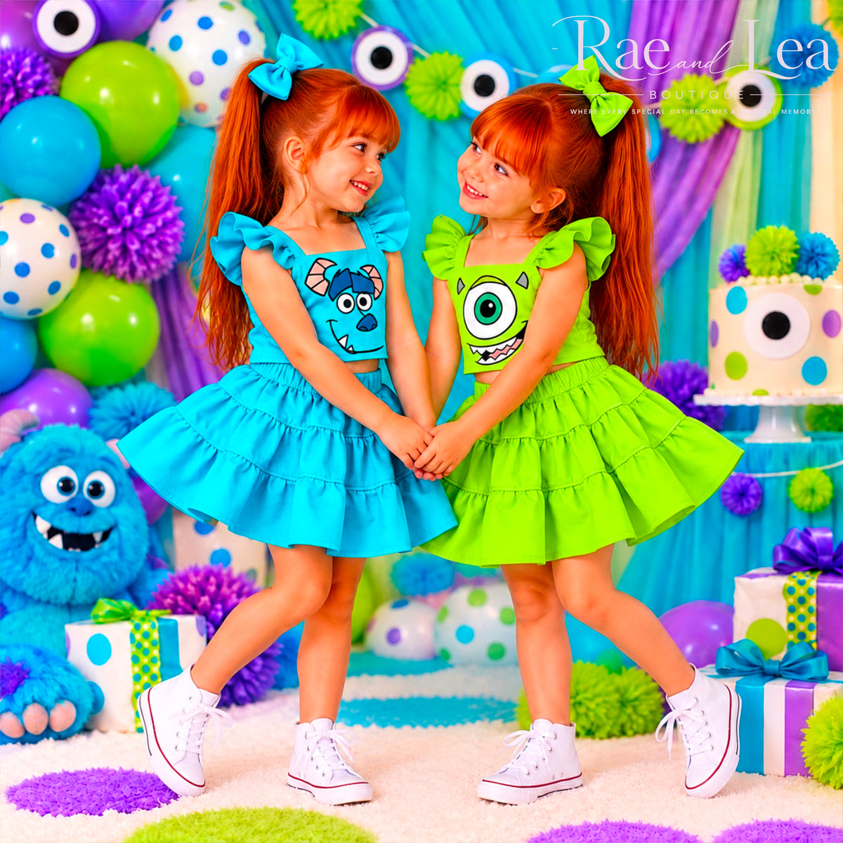 Mike Poppy Top and Skirt