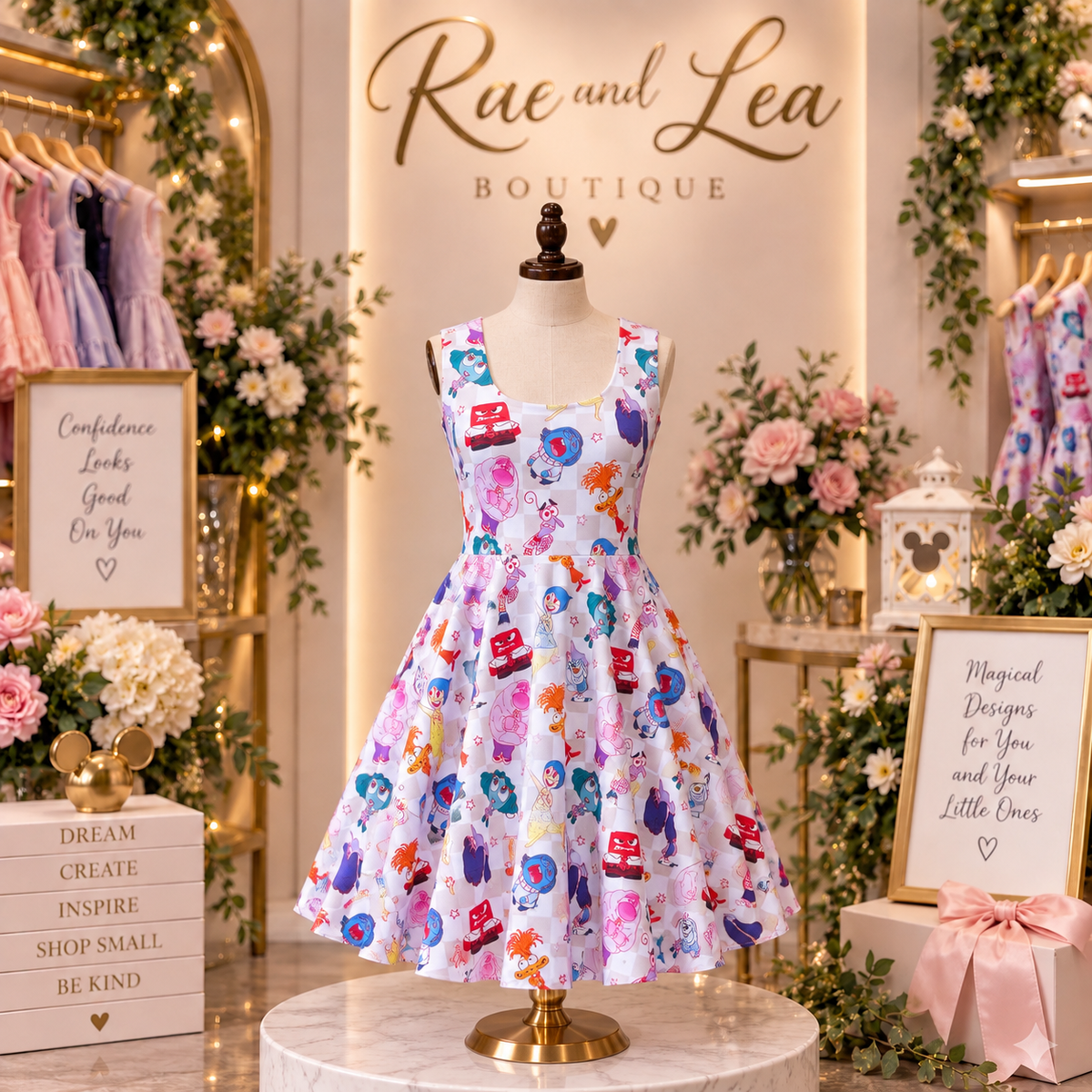 Inside Out Check Skater Dress