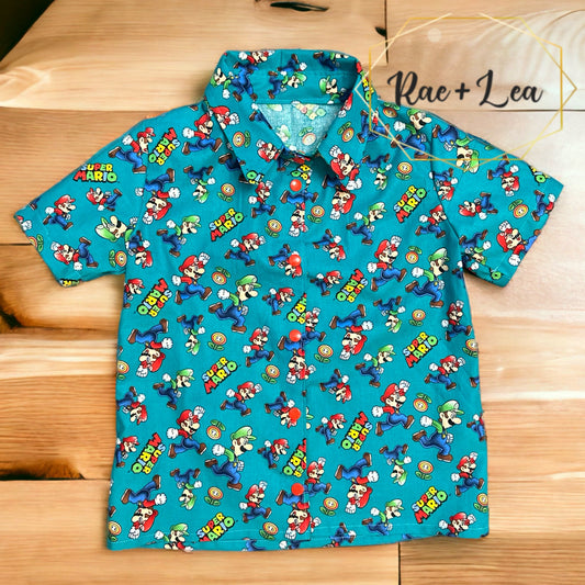 Mario Button Shirt