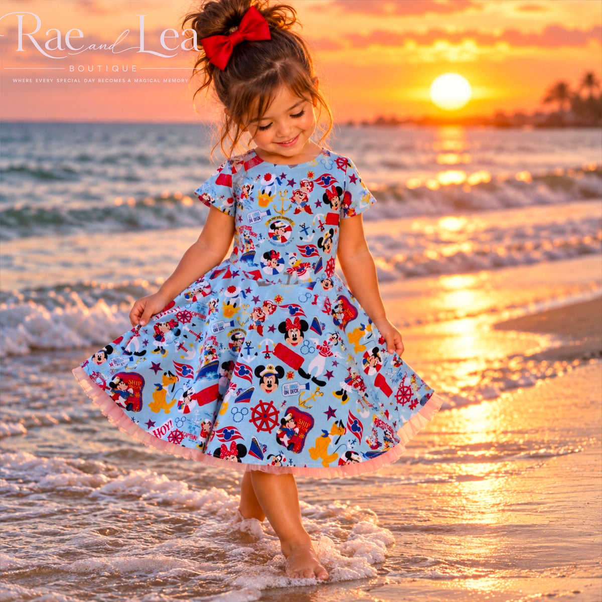 All Hands On Deck Twirl Dress