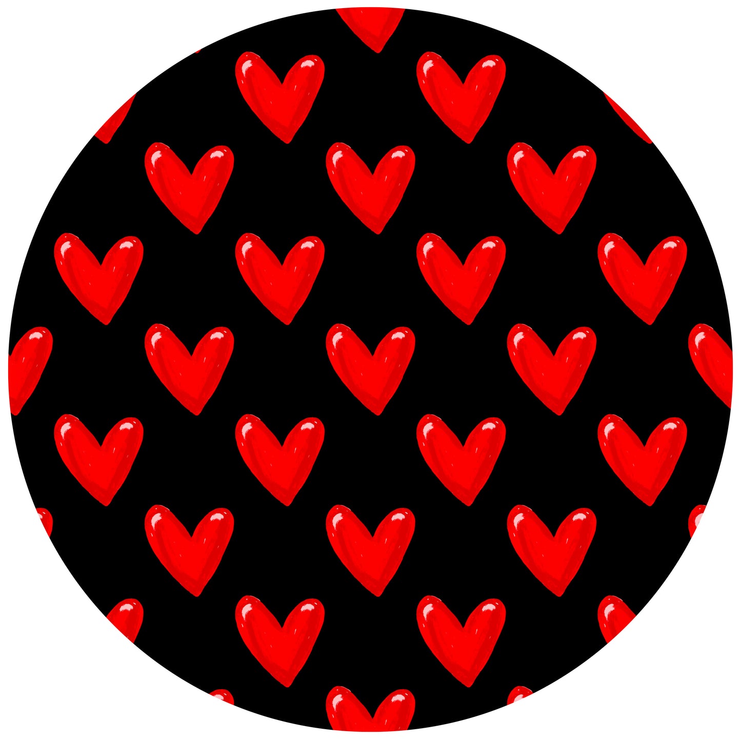 Hearts on Black Twirl Dress