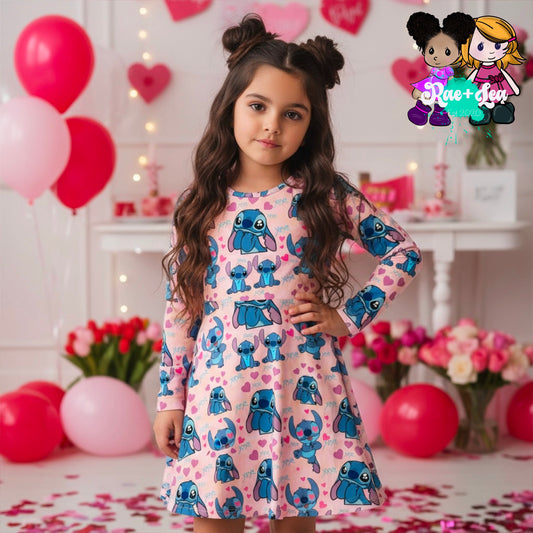 Cupid Stitch Valentine Twirl Dress