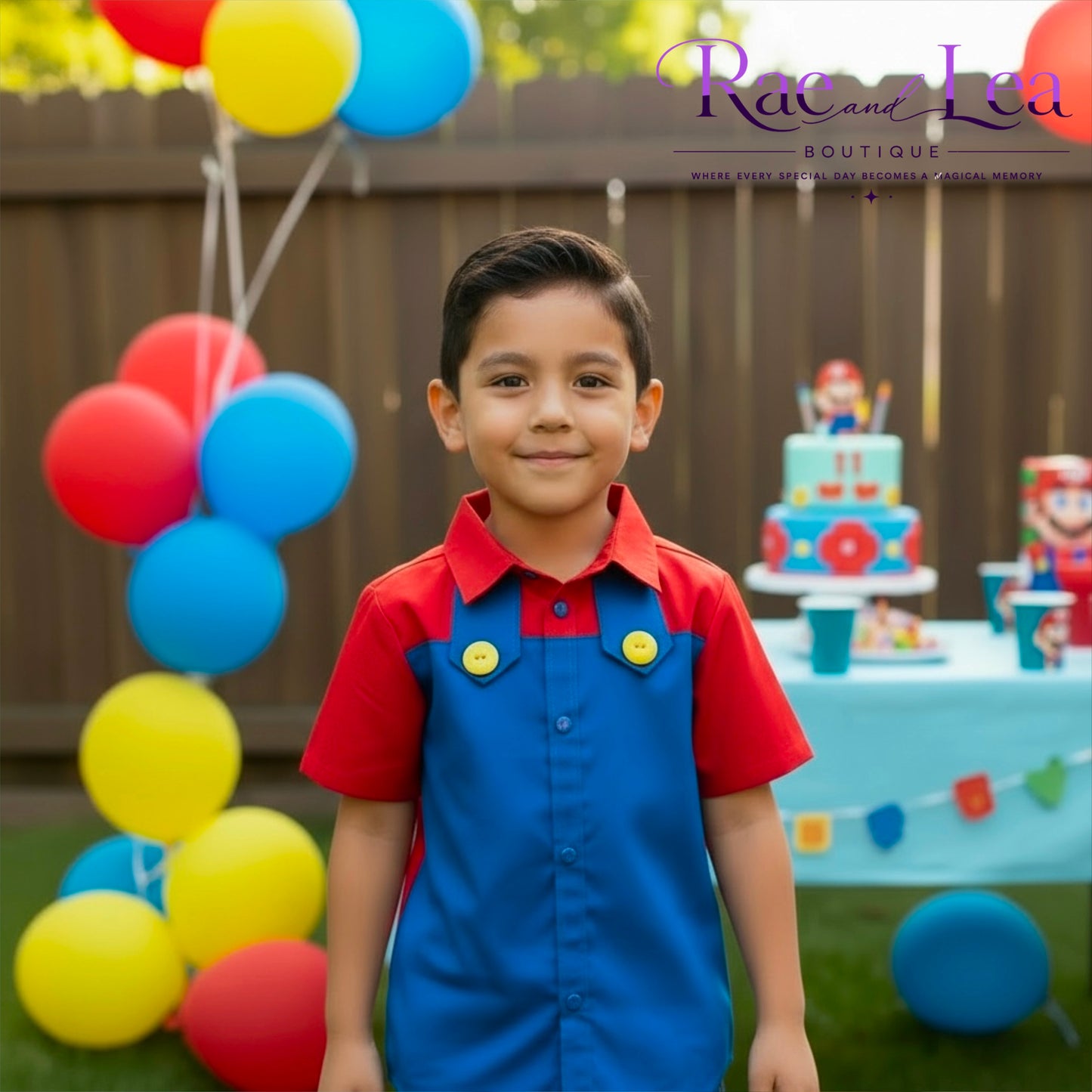 Mario Inspired Button Shirt
