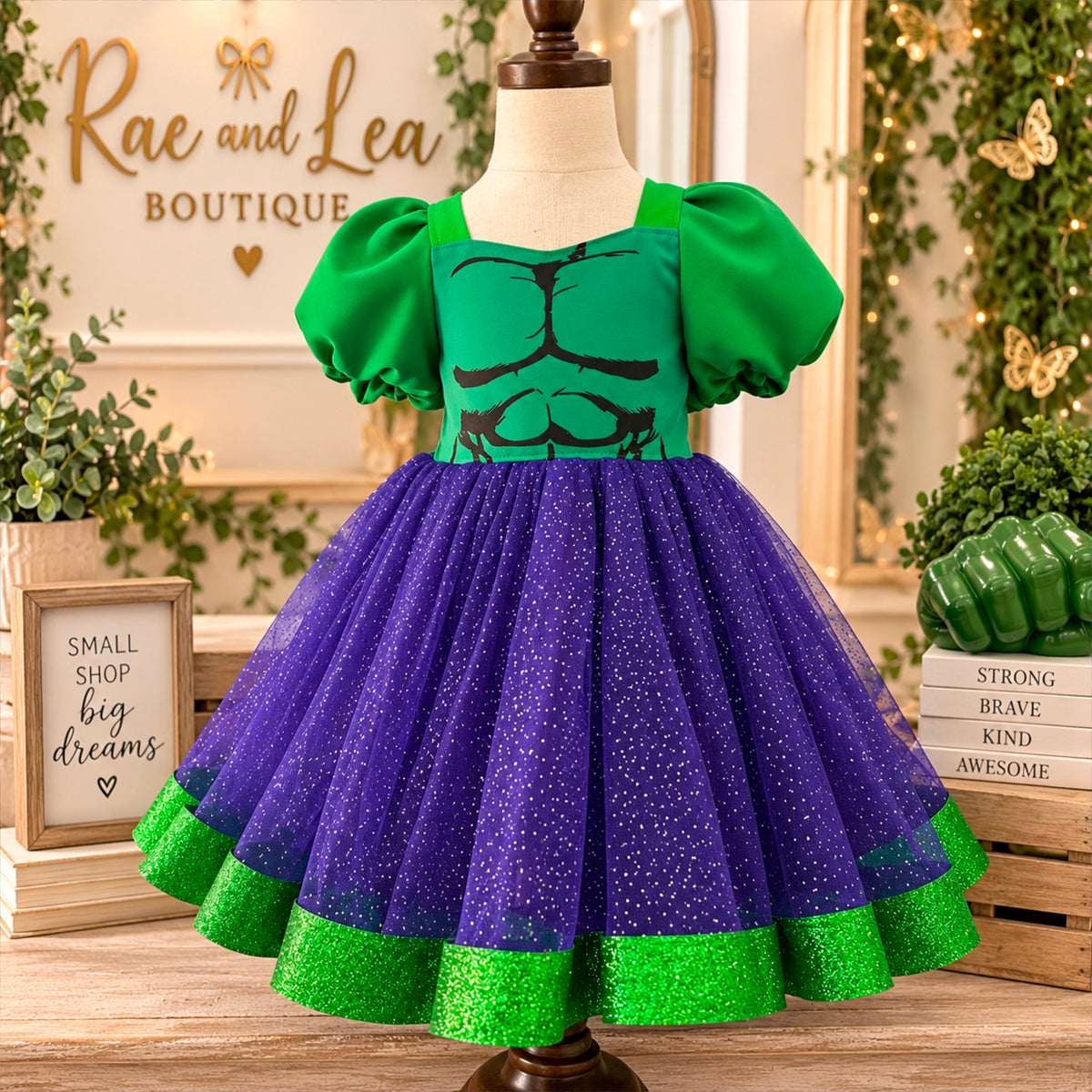 H u l k inspired Willow Dress