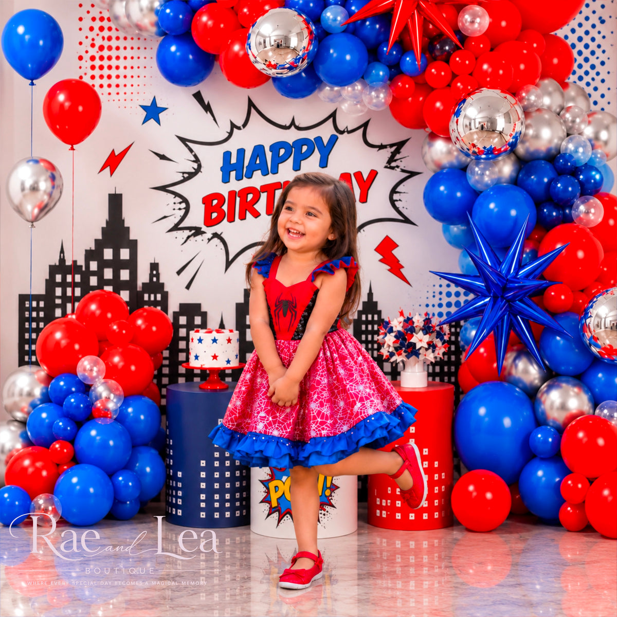 Spider Superhero inspired Olivia Dress