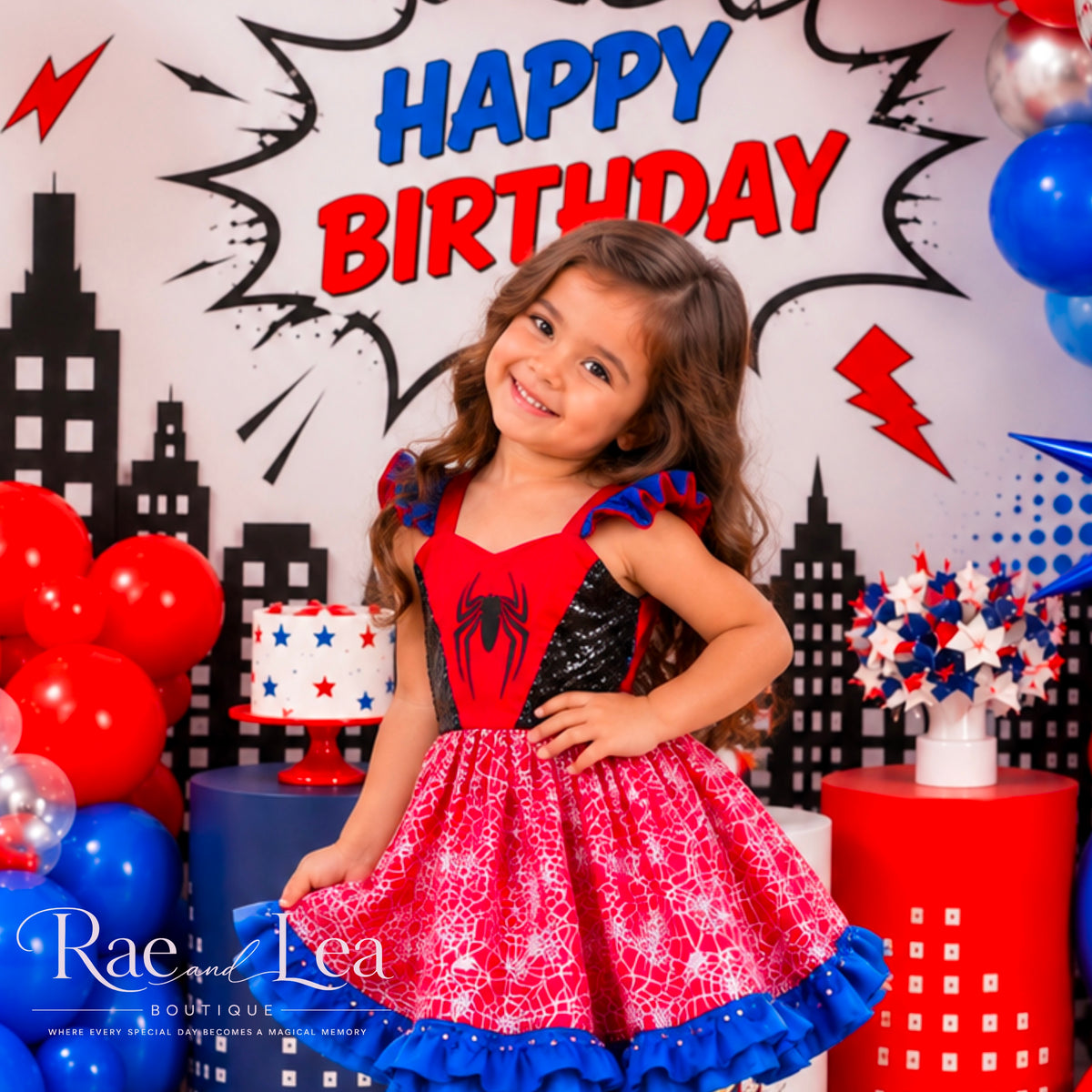 Spider Superhero inspired Olivia Dress