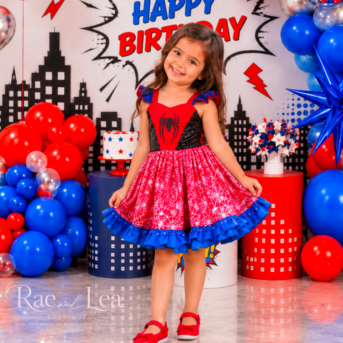 Spider Superhero inspired Olivia Dress