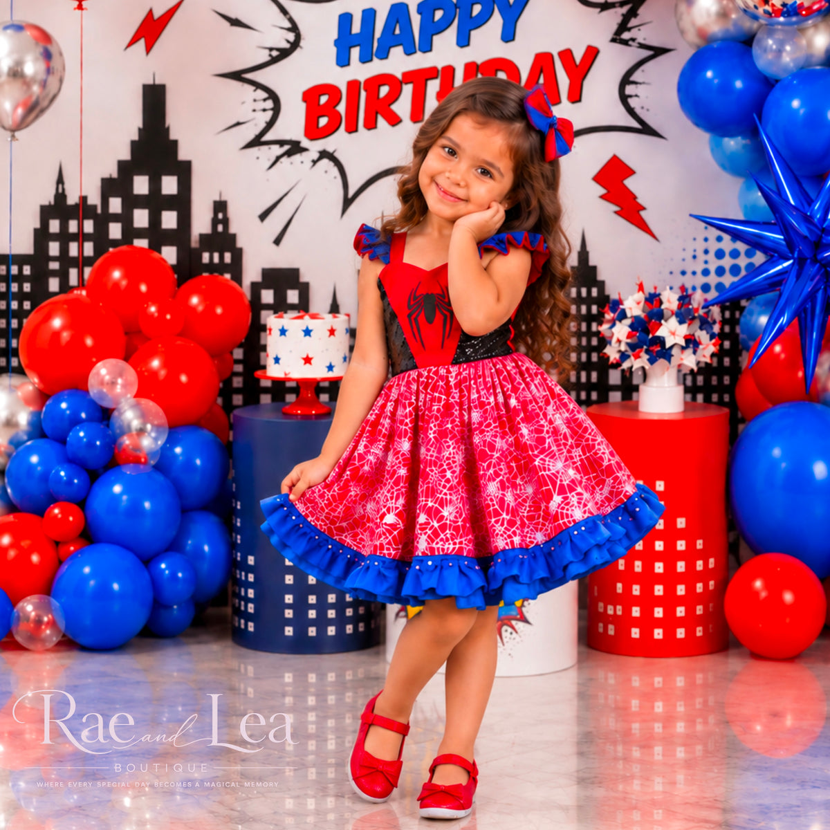 Spider Superhero inspired Olivia Dress