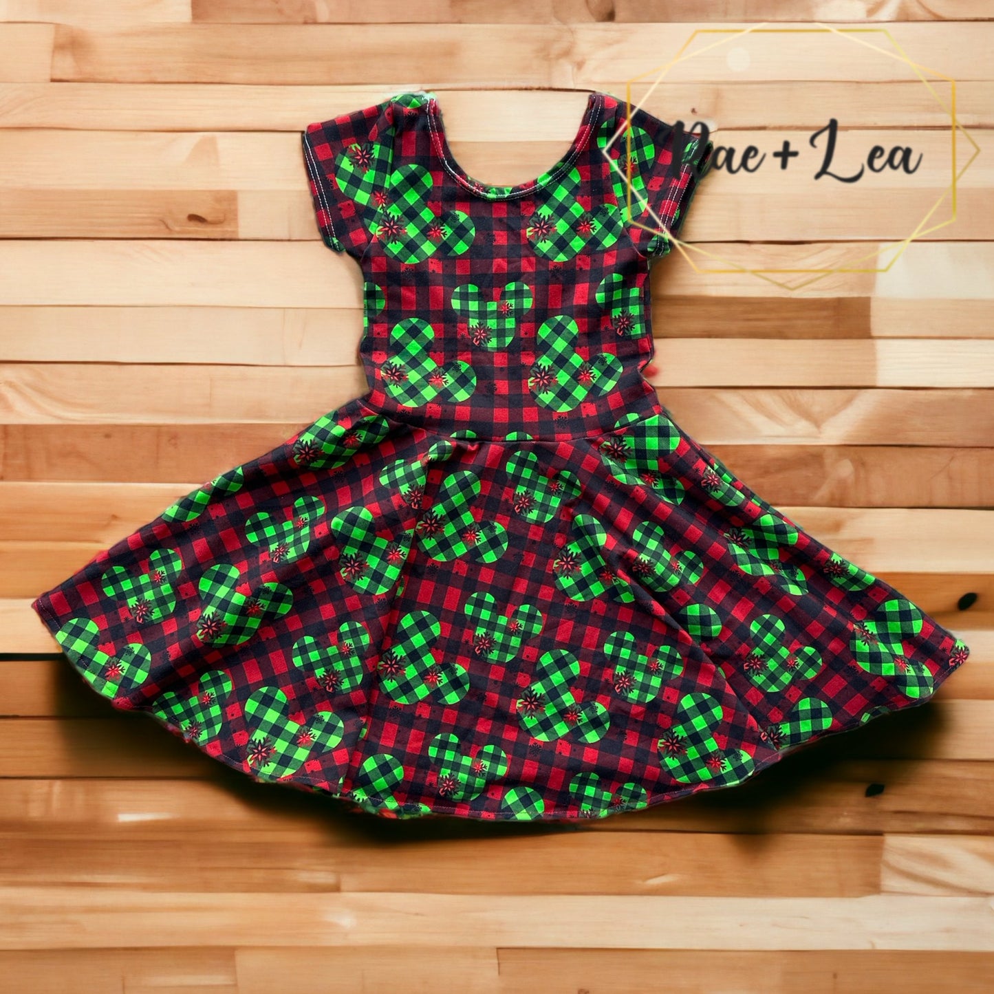 Mouse Plaid Twirl Dress