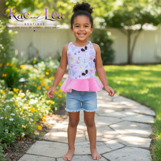Magical Things Dakota Peplum Top Pink