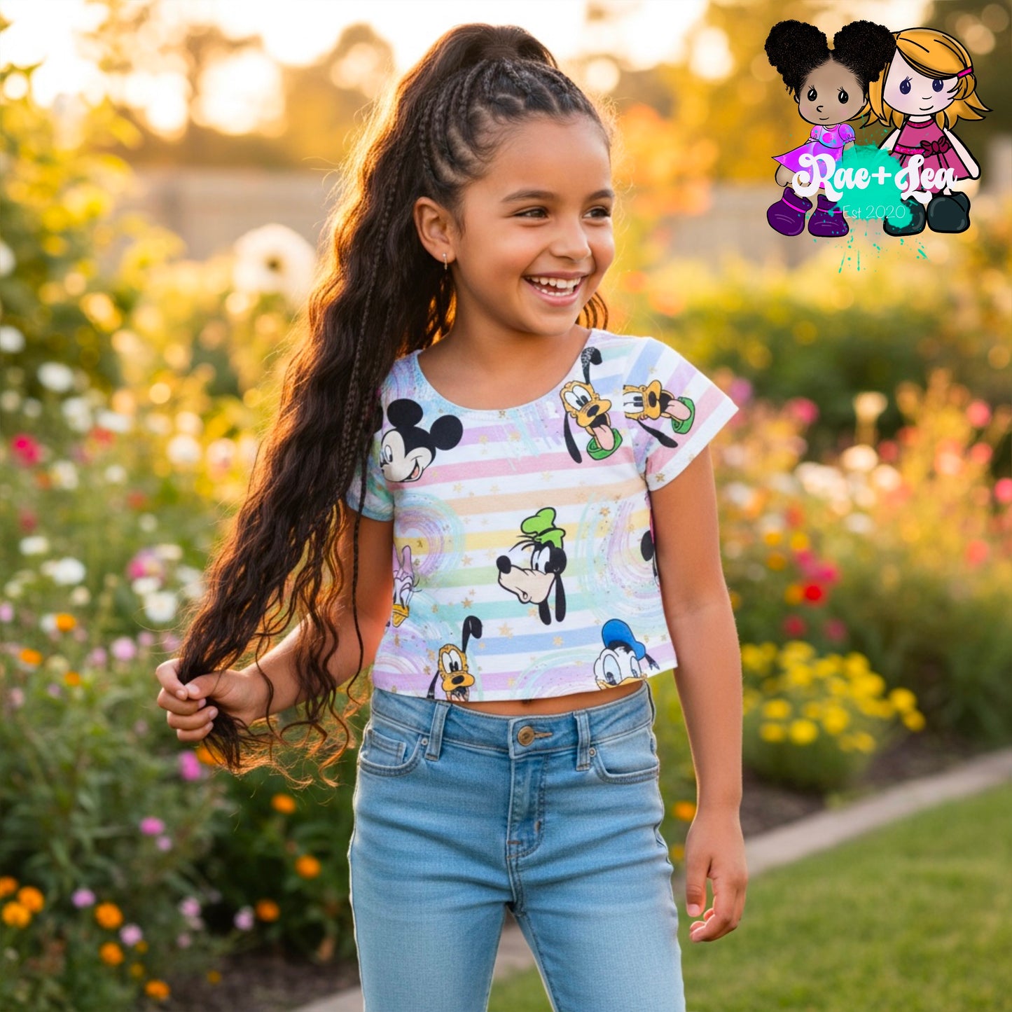 Rainbow Friends Cropped Tee