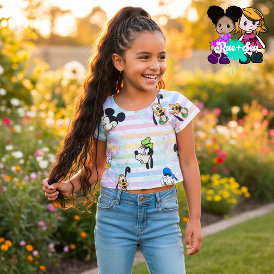 Rainbow Friends Cropped Tee