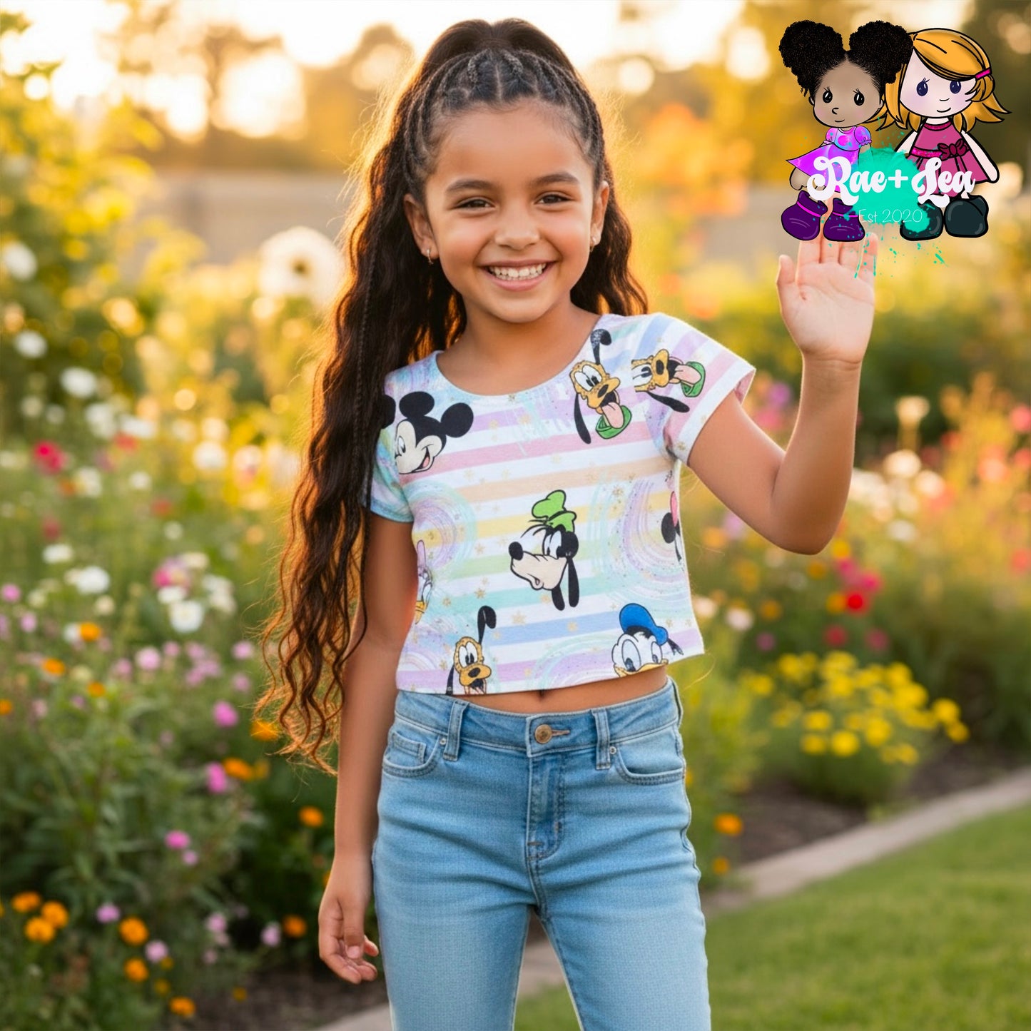 Rainbow Friends Cropped Tee