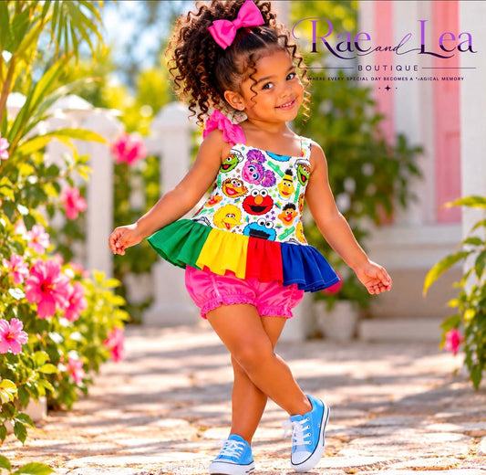 Sesame Street Poppy Top & Bloomer Set