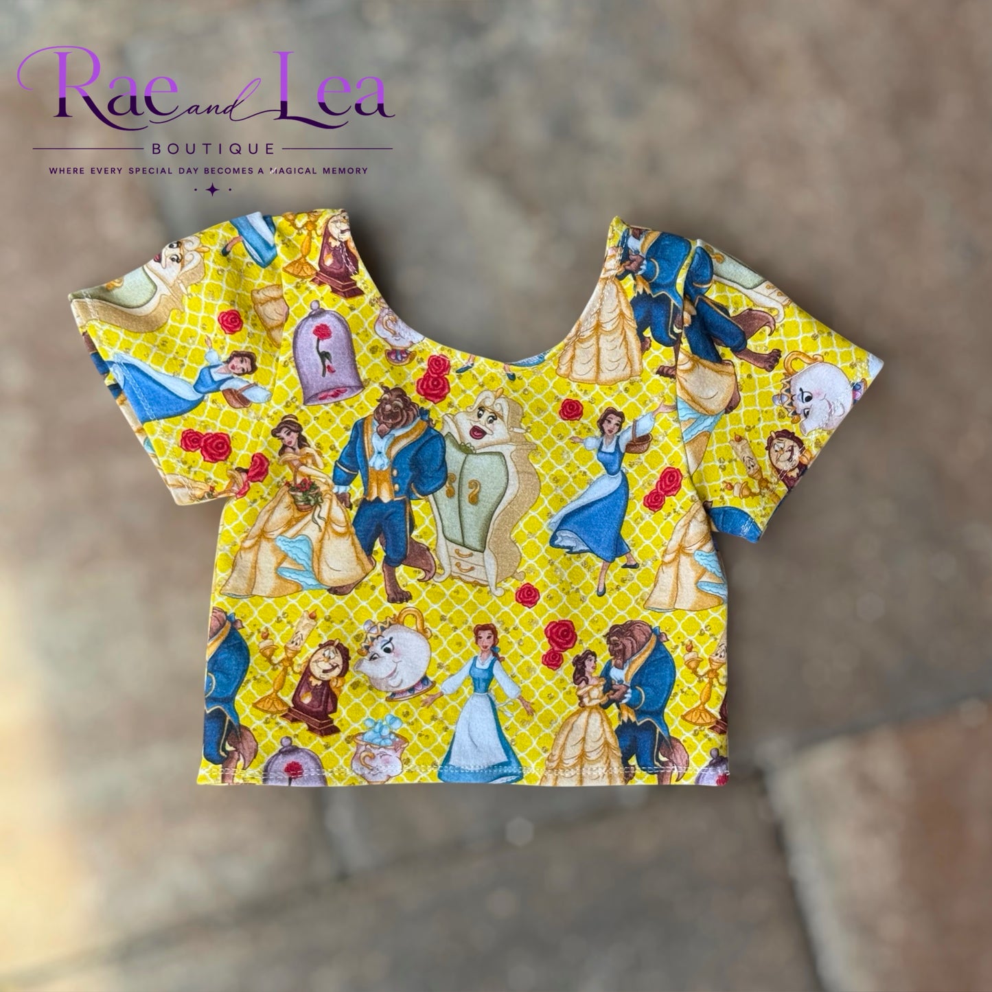 Beauty and The Beast Cropped Tee