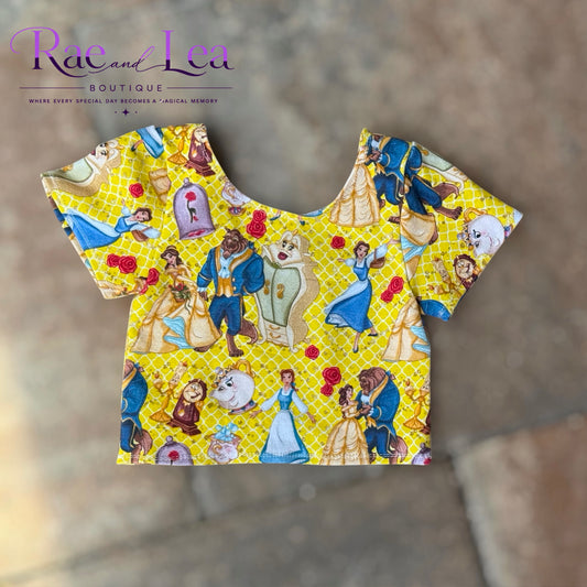 Beauty and The Beast Cropped Tee